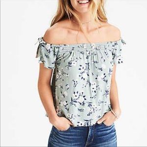 American Eagle Outfitters Tops - Light green off the shoulder top American Eagle Outfitters Tops - Light green off the shoulder top